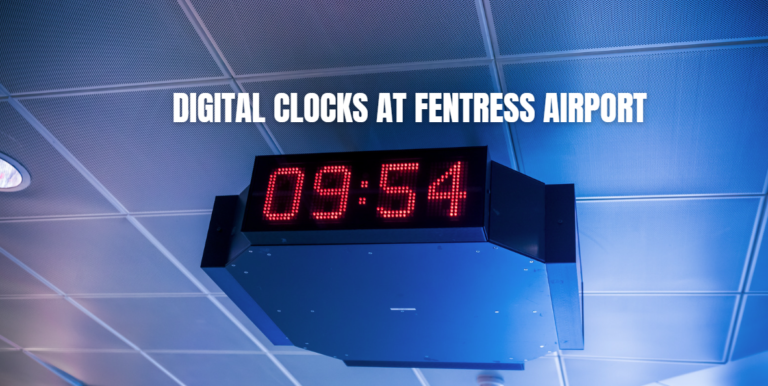 digital clocks fentress airport