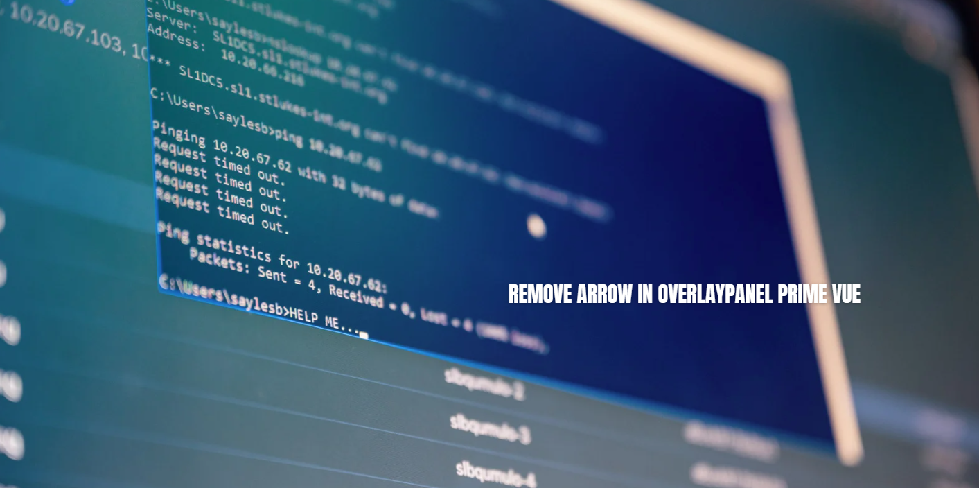 Removing the Arrow in OverlayPanel Prime Vue
